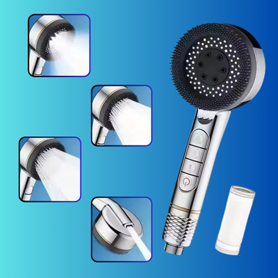 pommeau de douche anti calcaire-cleanshowerhead-pommeau chromé