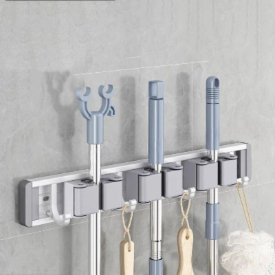 porte-balai-mural-cleanspace+-trio-argent