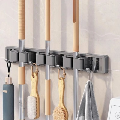 porte-balai-mural-cleanspace+-trio-gris