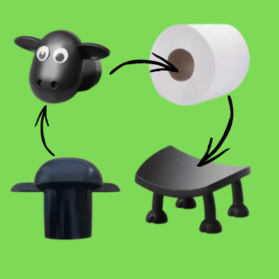 Porte papier toilette | Cleansheep™