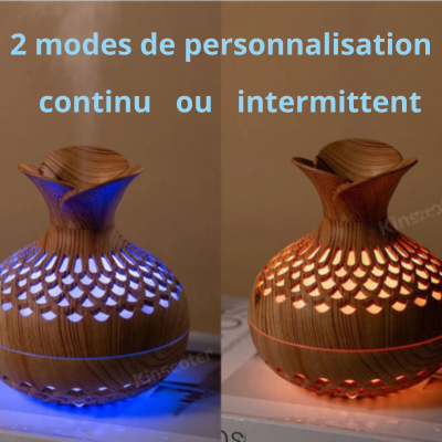 Diffuseur de parfum Humidificateur d'air Huiles essentielles Aromathérapie Atomiseur domestique Diffuseur hydratant, USB