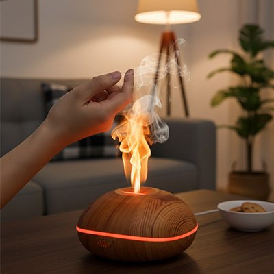 diffuseur d'huile essentielle-cleanzenpure-flamme